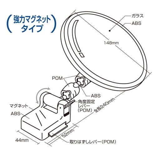 セーフティ 防犯ミラー マグネットタイプ