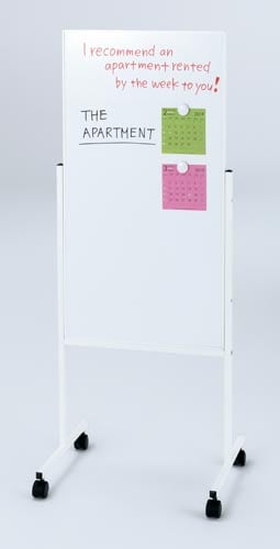 案内板両面ホワイトボードキャスター付き