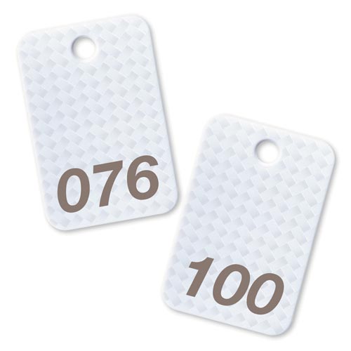角型番号札 網目調 白 25枚(76−100)×2