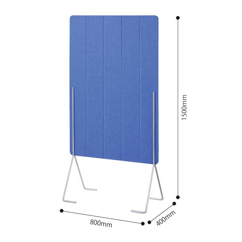 フェルトパーティション幅800mmブルー