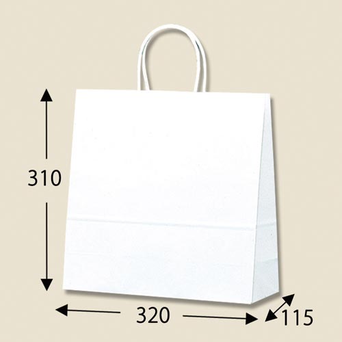 25チャームバッグ 3才 白無地 50枚