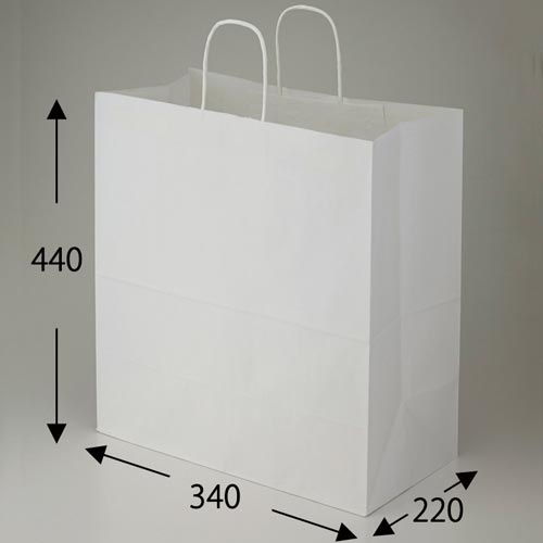 25チャームバッグ 34−2 晒白無地 50枚