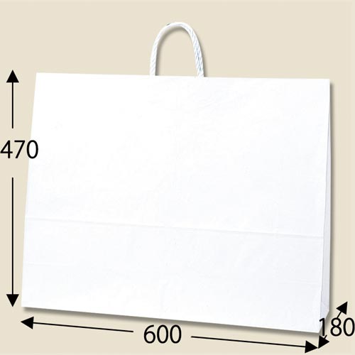 シモジマ ＨＥＩＫＯ 紙袋 ２５チャームバッグ 白無地 片艶クラフト 