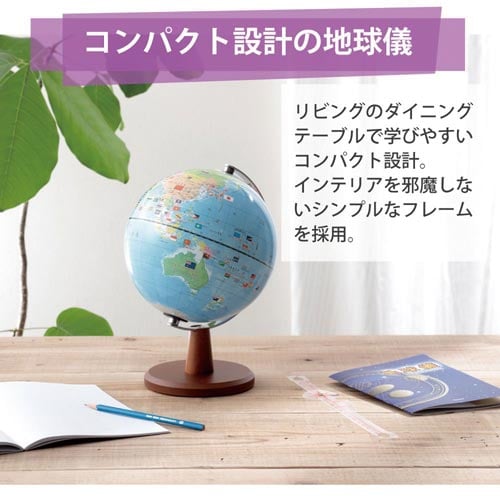 地球儀国旗・よみがな付き球径20cm