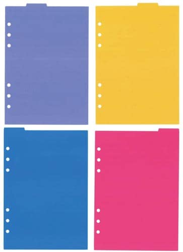 ダヴィンチ手帳用リフィルカラーインデックスA5×5