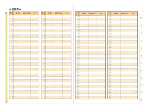 家計簿 セツヤクカケイボOR オレンジ×3