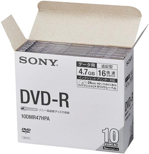 DVD−Rデータ用 16倍速 IJ対応 10枚P