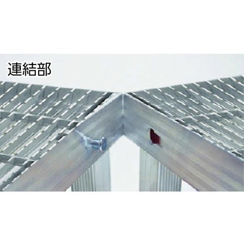 連結式グレーチング仕様アルミステップ(溝加工付)