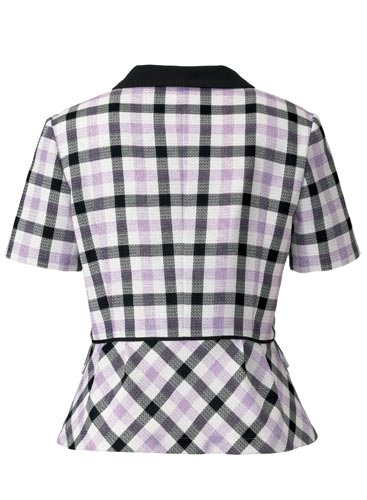 オーバーブラウス パープル×ブラック21号