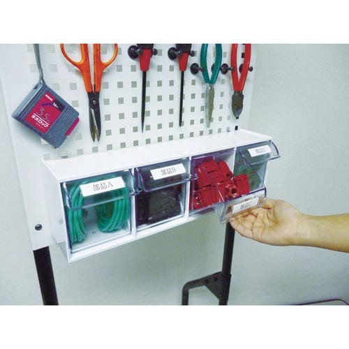 TRUSCOクリアポケットボックス引出4個