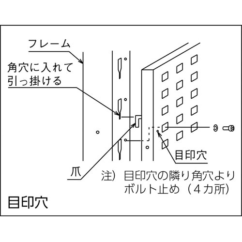 UPR型パンチングラック用パネル900X450