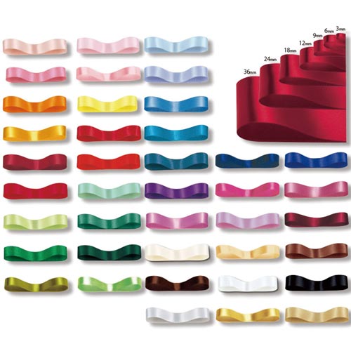 シングルサテンリボン36×20オリーブ 1巻