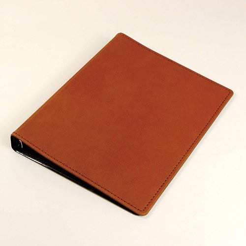 リングファイル A5 6穴 PVC ブラウン