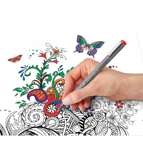 水性ペン ピグメントライナー 0.5mm 6色