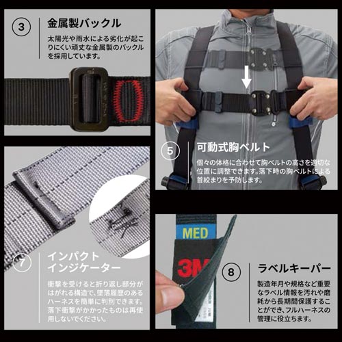 3M プロテクタ フルハーネス M/L 1本
