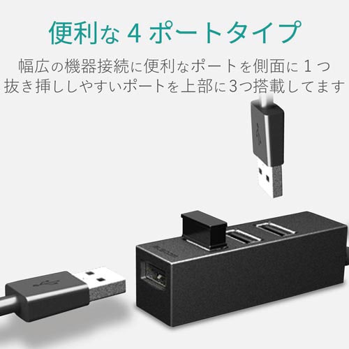 USBハブ2.0 セルフパワー 4ポート