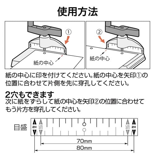 ドリル1穴パンチ 穿孔能力166枚