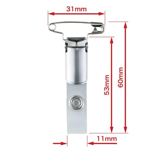 名札用クリップ金属タイプ 10個入×2