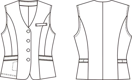 ベスト ブラックFV36359 15号