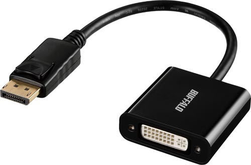 DP−DVI変換アダプタ ブラック