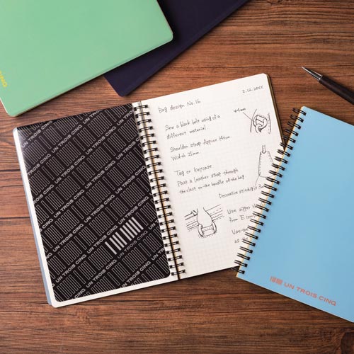 目隠しノート A5 藍墨茶(あいすみちゃ)