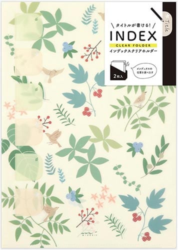 インデックスクリアホルダー 植物柄