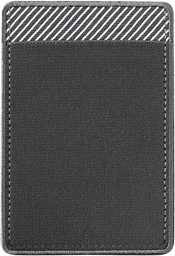 ポケットシール のびる濃グレー×ストライプ