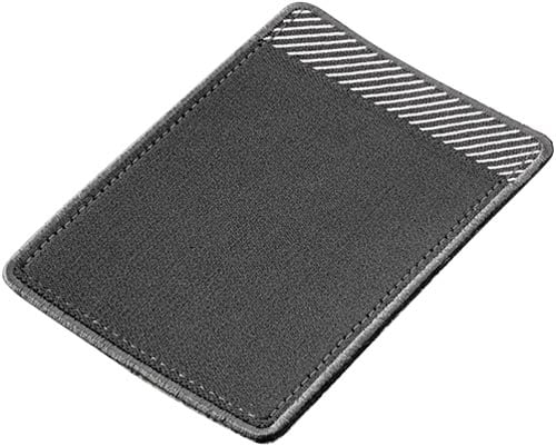 ポケットシール のびる濃グレー×ストライプ