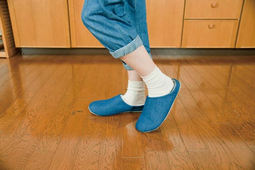 おそうじスリッパデニムブルー