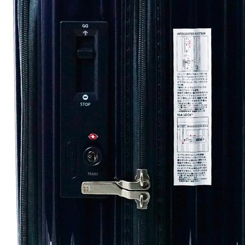 ライトスーツケース フロントオープン35Lネイビー