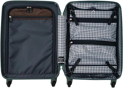 ライトスーツケース フロントオープン35Lグリーン