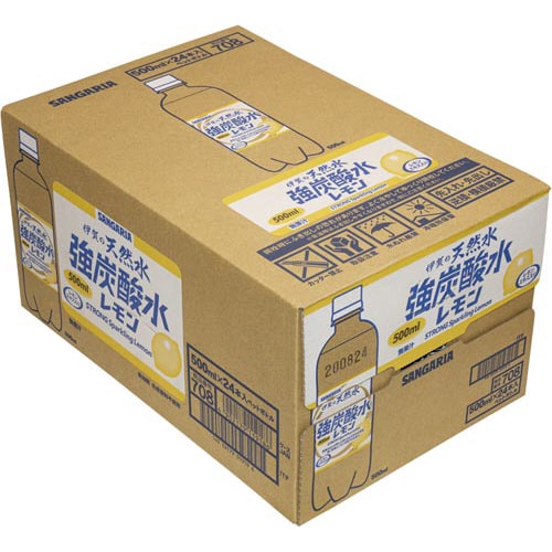 伊賀の天然水 強炭酸水 レモン 500ml 24本