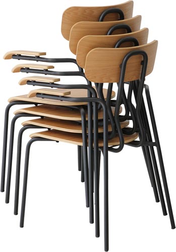 クラッシエスタッキングアームチェア 2脚入