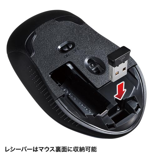 静音ワイヤレスIR LEDマウス(ブラック)