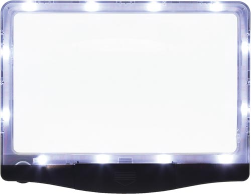 ライト付き拡大鏡 黒