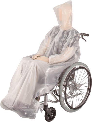 生き活き車いす用レインコート 5枚 クリア