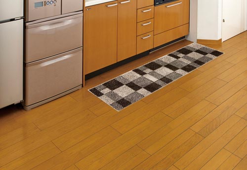 キッチンマット ランダムチェック 45×180IV