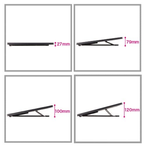 楽な姿勢で作業ができるノートPCスタンド 4台以上