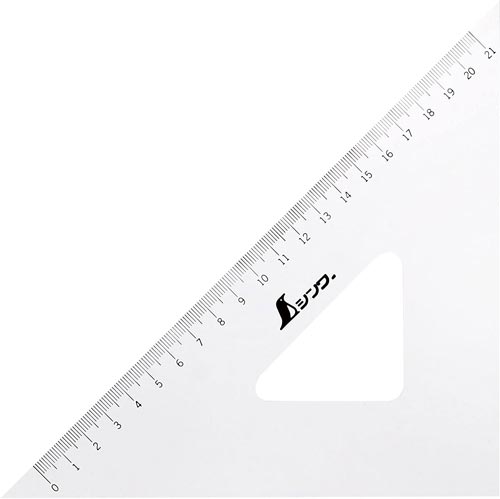 三角定規 アクリル製 24cm 2枚組