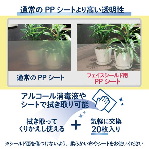 フェイスシールド クリアー 20セット入