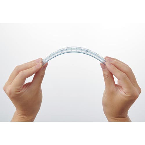 再生PETすべり止め機能付直定規 15cm