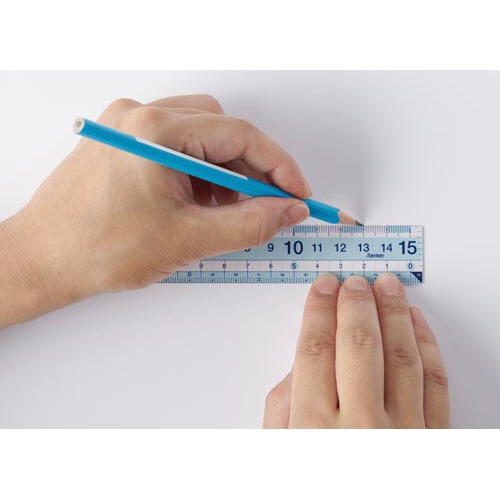 再生PETすべり止め機能付直定規 30cm