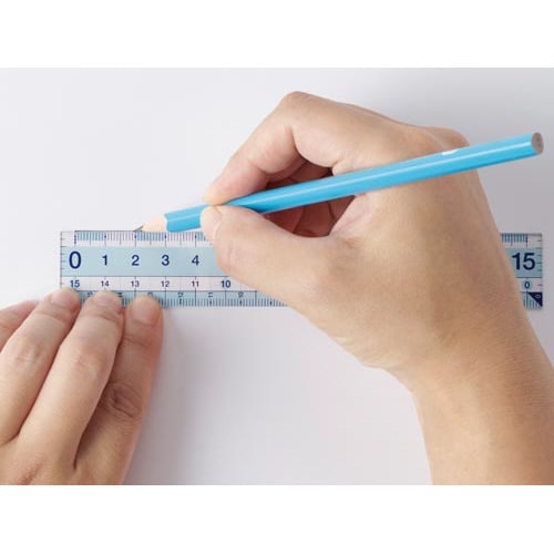 再生PETすべり止め機能付直定規 30cm