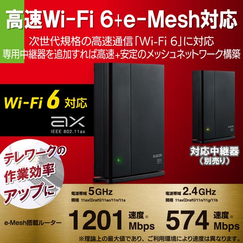 Wi−Fi 6 e−Meshルーター