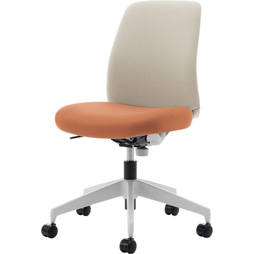 オプティローチェア 背Hブラウン座Pテラコッタ白脚