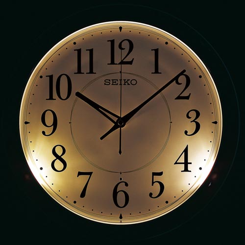 夜間自動点灯機能付電波時計KX259B