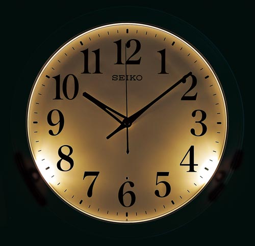 夜間自動点灯機能付電波時計KX258N