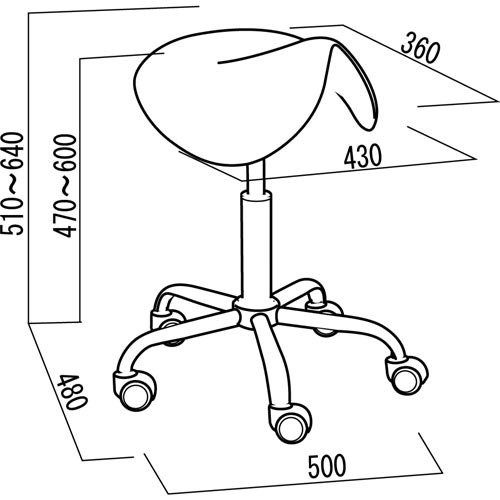 ブランチサドルスツール ブラック