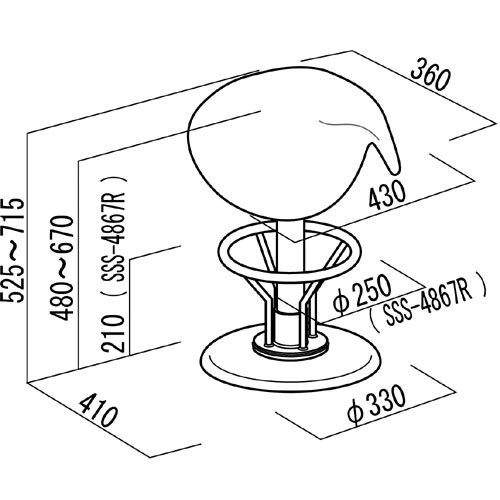 鞍馬チェア ブラック