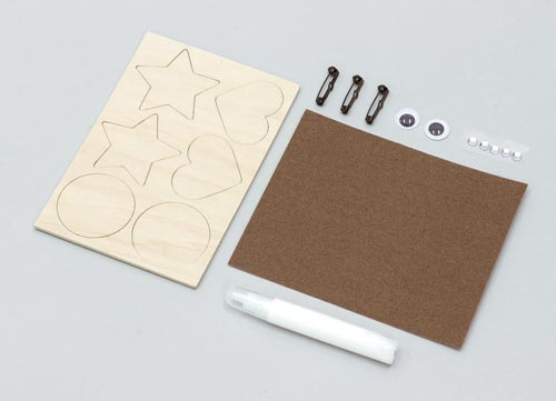 木のバッジ作成キット
